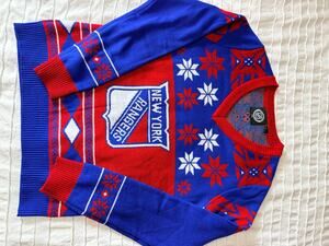 New York Rangers NHL Women’s XL Christmas Sweater Holiday Hockey